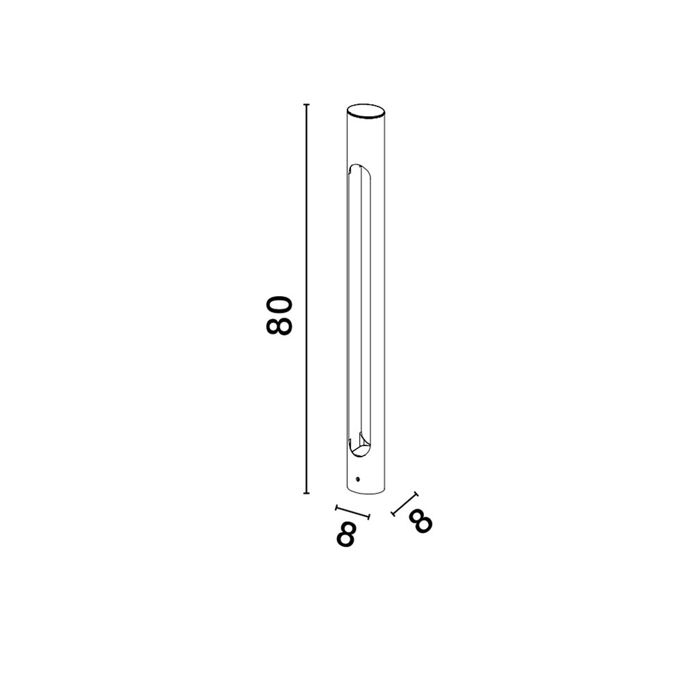 Strakke lamp Ellery zwart 80cm Lyora 5212017439338