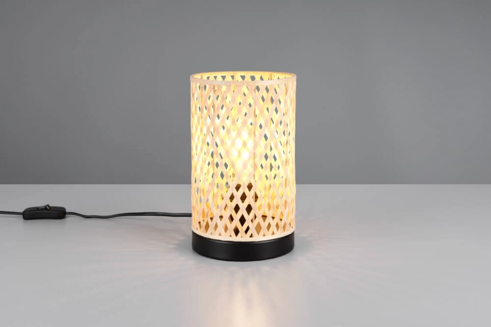 Crème tafellamp Laurent met zwart Ø 14cm Trio 4017807637595