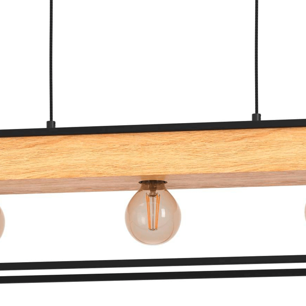 Hanglamp Libertad 1 met hout Eglo 9008606243501