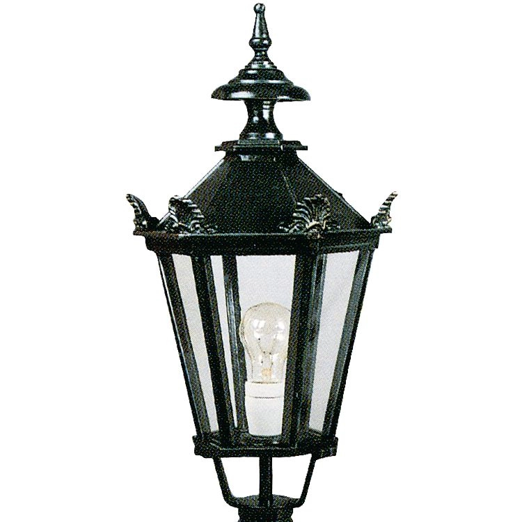 Nostalgische lantaarn lamp Bergum K7 met kronen - zwart Nostalgische lantaarn lamp Bergum K7 met kronen - zwart