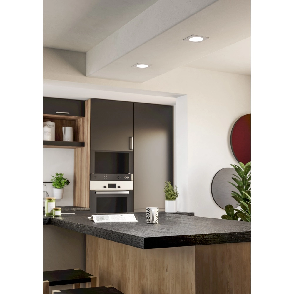 Inbouw lamp Fueva 6 vierkant - wit - 11,9x11,9cm Eglo 9008606330799