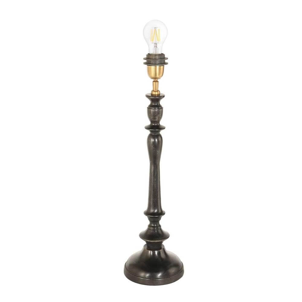 Tafellamp Bois zwart met kap lichtblauw Steinhauer 8712746175264