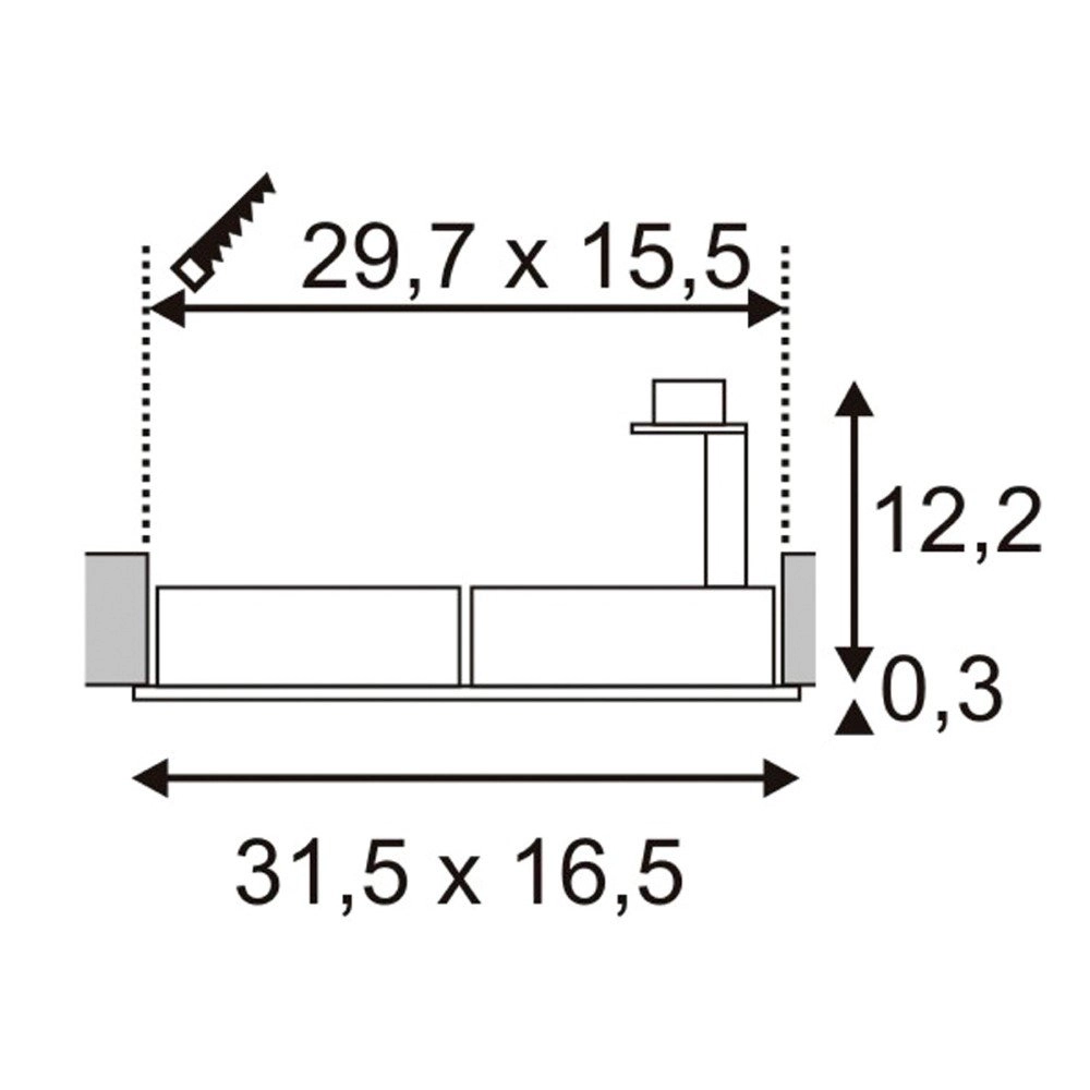 Inbouwspot New Tria ES111 2 Square SLV 4024163106450