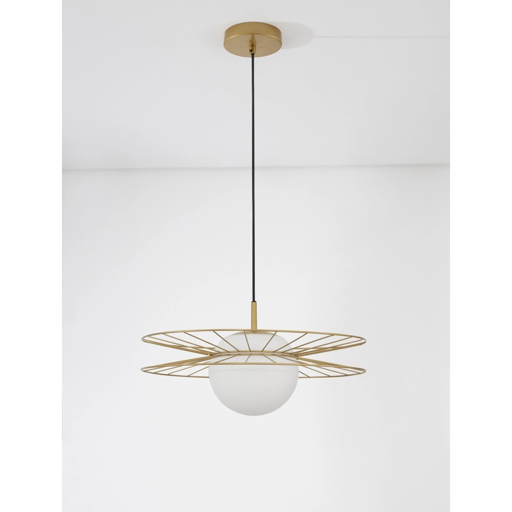 Gouden hanglamp Ellery Ø 45cm Lyora 5212017435286