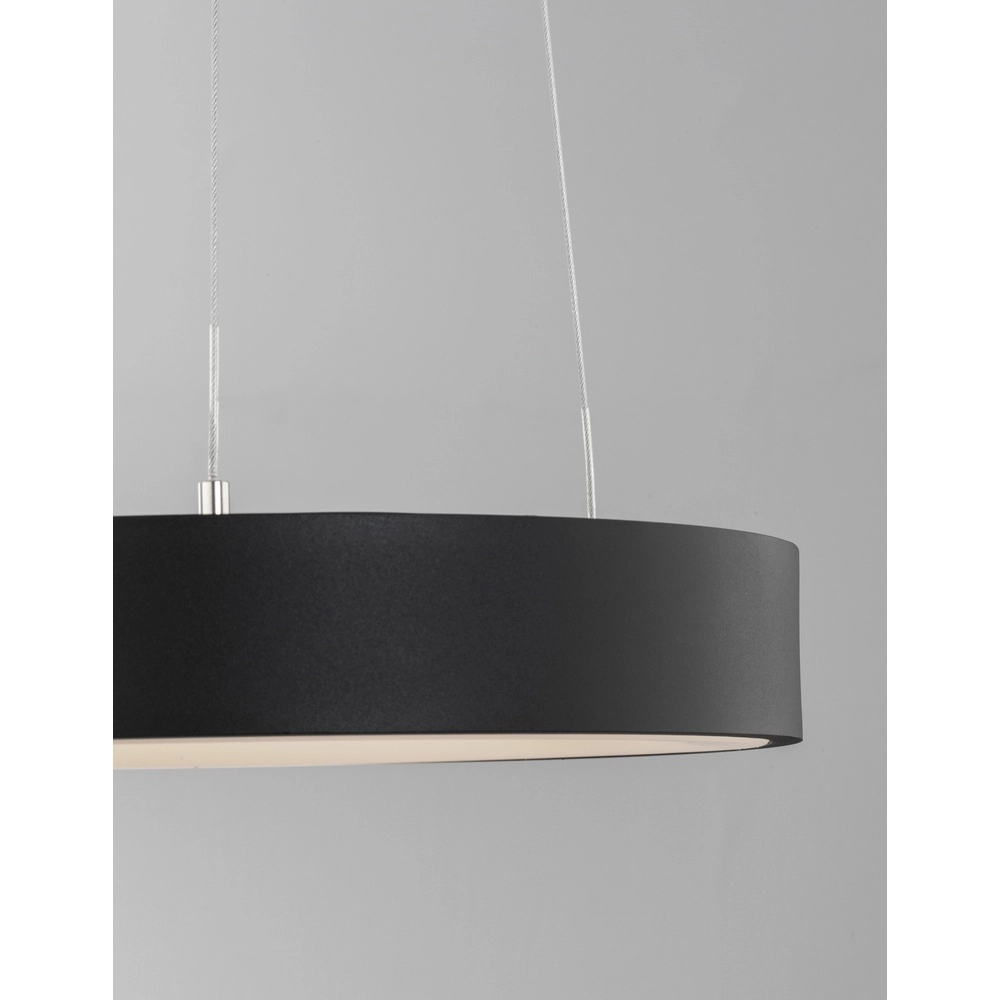Hanglamp Rando Thin zwart Ø 38cm Lyora 5212017420152