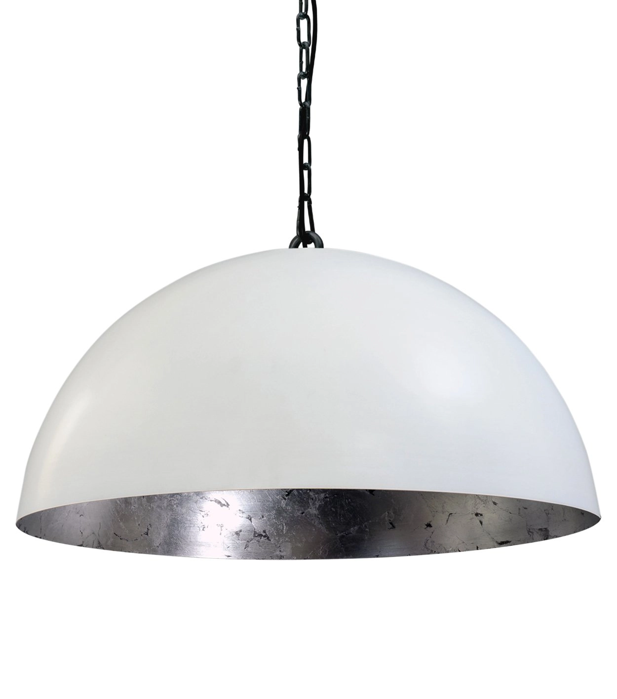 Stoere hanglamp Industria 50 wit met oudzilver Masterlight 8718121151953