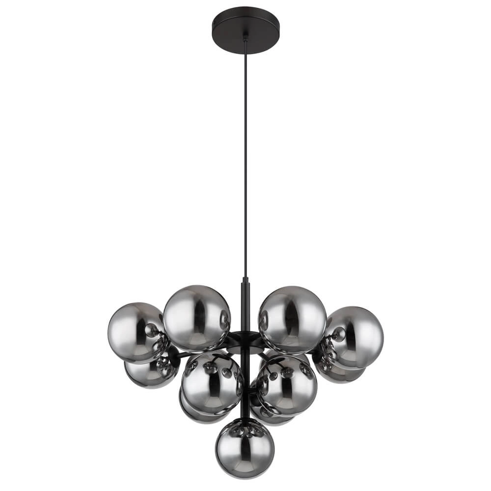 Zwarte hanglamp Grappy 13-lichts Globo 9007371459117