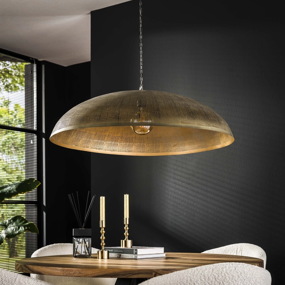 Metalen gaas hanglamp Cosmic Ø 92cm - koper brons Lyora 8716803511071
