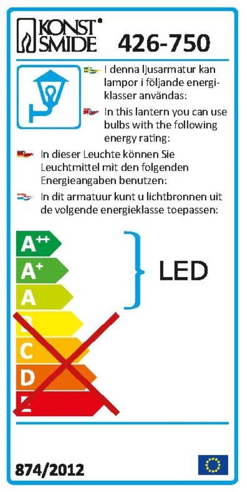 Buitenlamp Hild Up-Down KonstSmide 7318304267504
