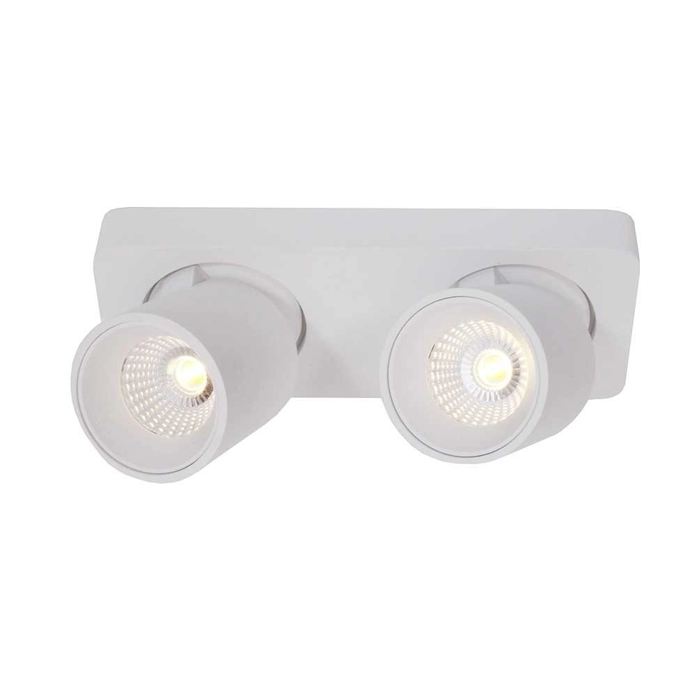 Dubbele ledspot Laguna 2-lichts wit Dubbele ledspot Laguna 2-lichts wit