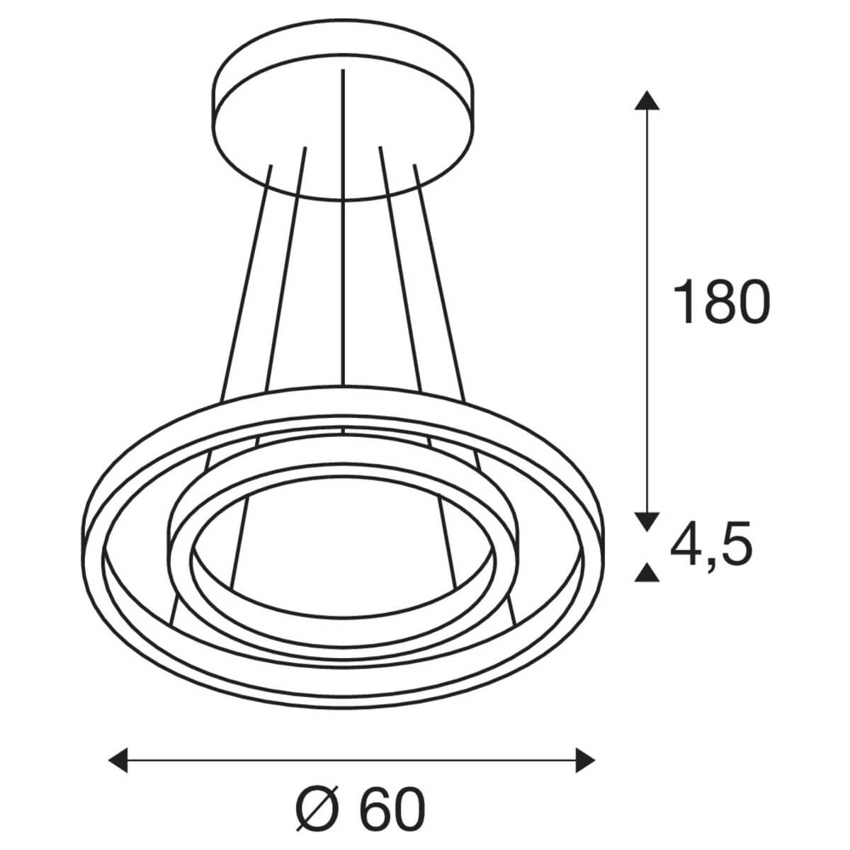 Led hanglamp One Double Ø 60cm SLV 4024163252614