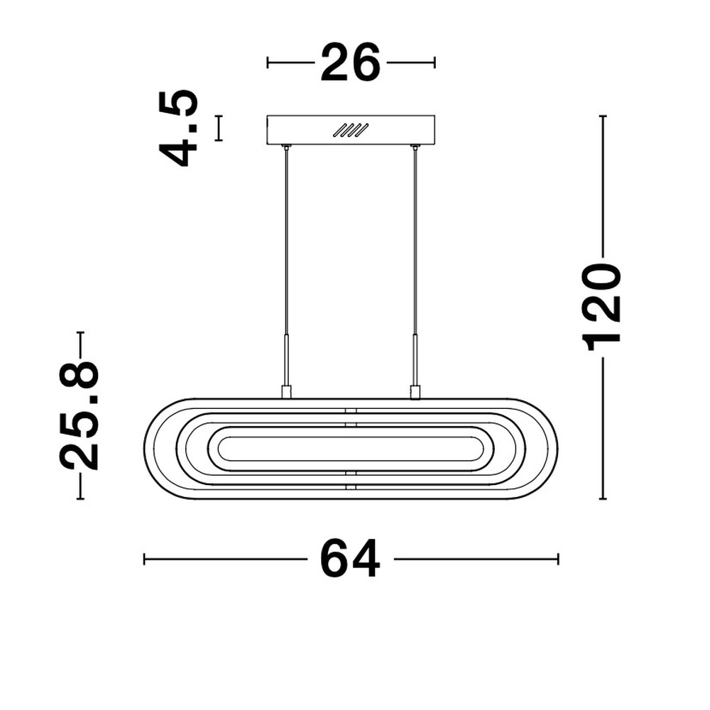 Design hanglamp Arte zwart ovaal Lyora 5212017426000