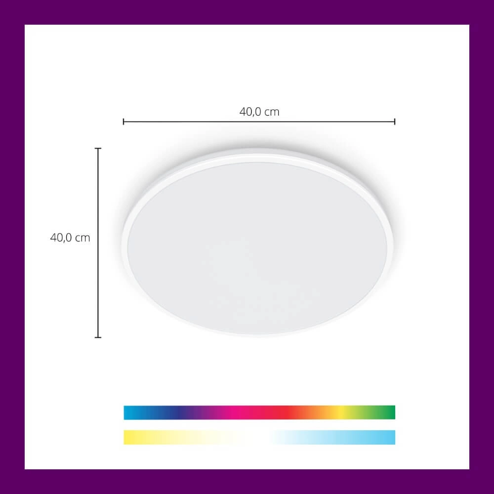 Slimme plafonnière Rune Ø 40cm - wit WiZ 8719514554276