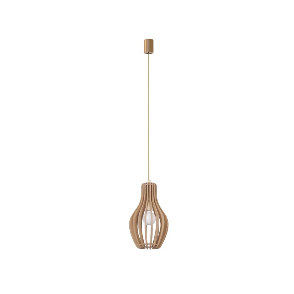 Houten hanglamp Ika Ø 24cm Lyora 5903139417198