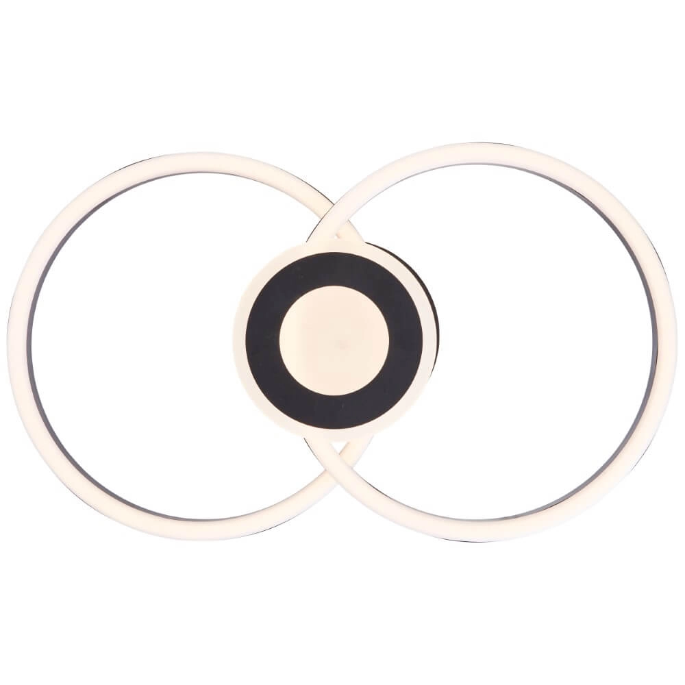 Plafondlamp Bray rond zwart Brilliant 4004353420023