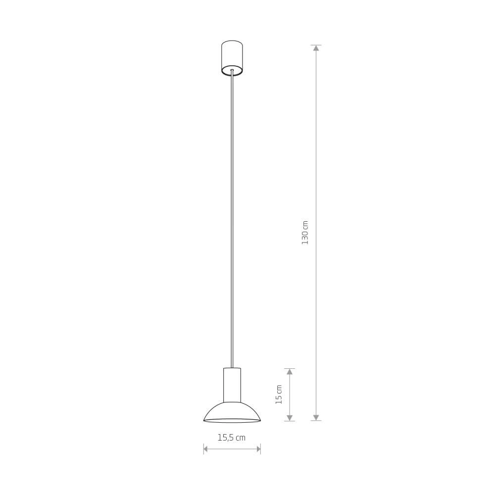 Hanglamp Hermanos C zwart Ø 15,5cm Lyora 5903139819299