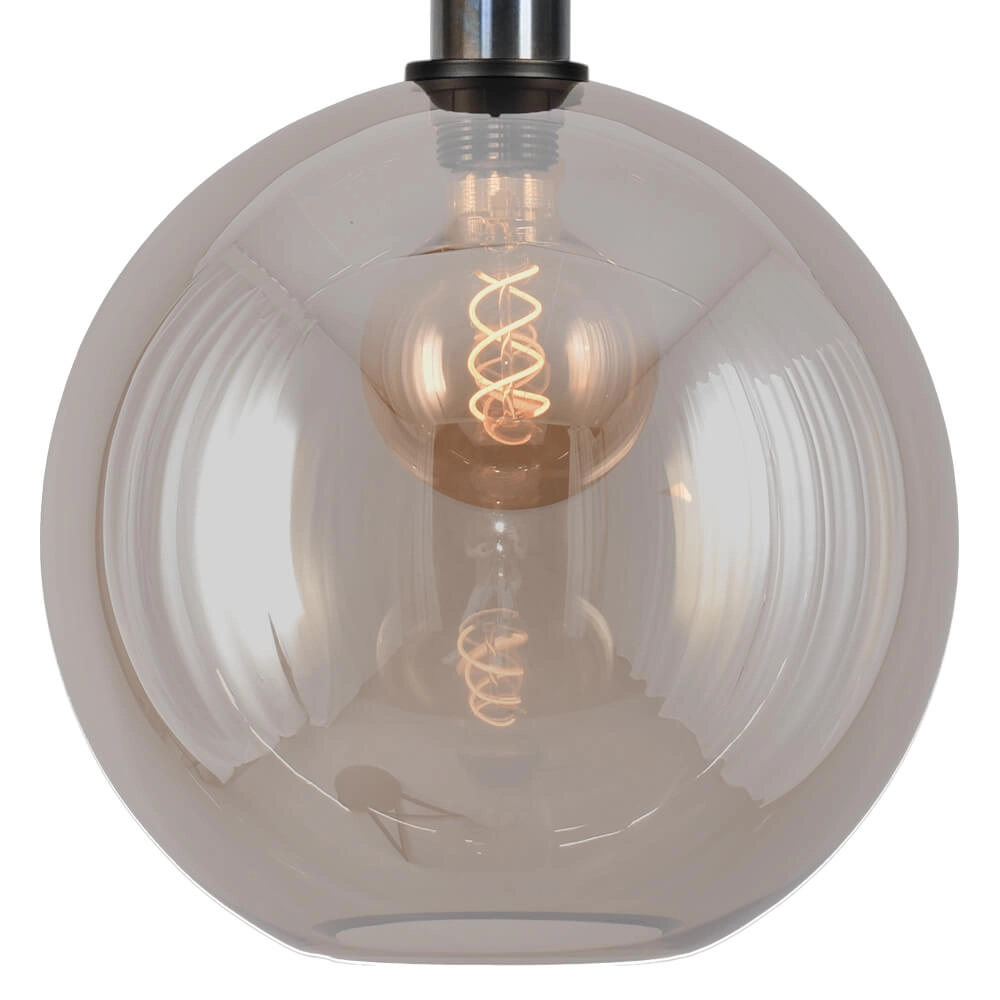 Hanglamp Ø 30cm Bella 2 Dappled oil met goud glas Masterlight 8718121334189