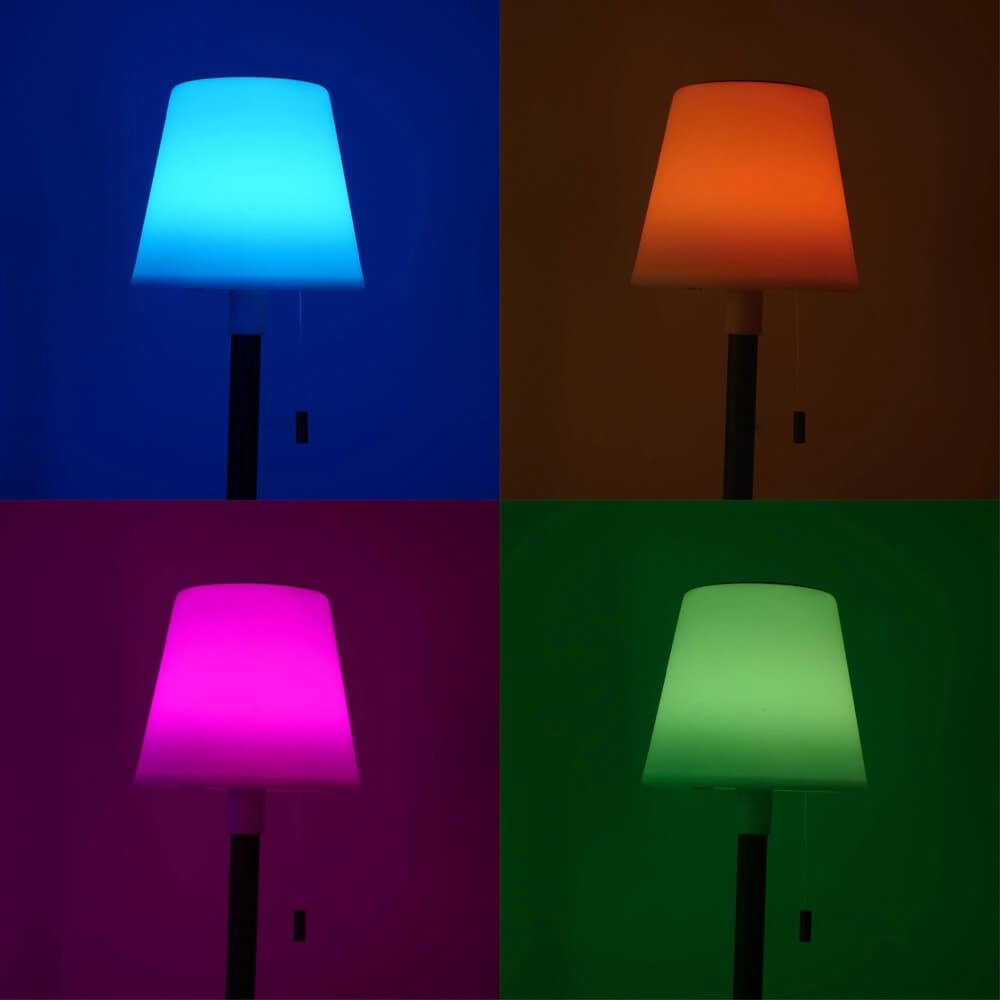 Design terraslamp Montapalma zwart met wit kegel Eglo 9002759758882