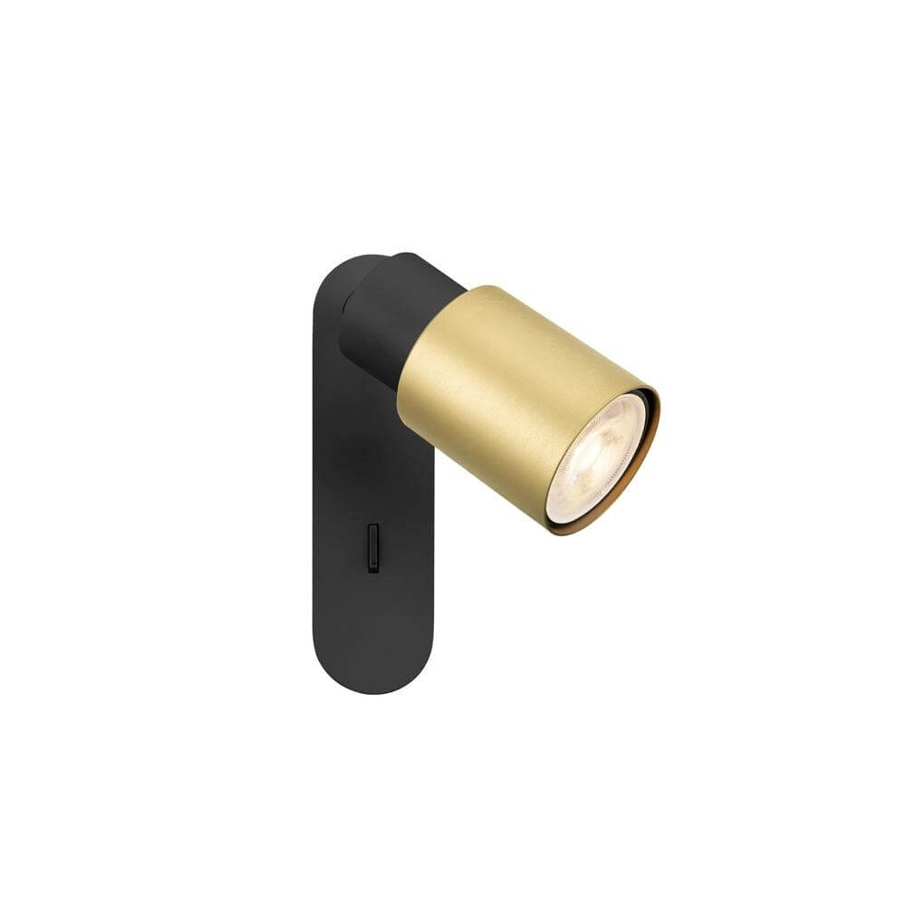 Spot Puri 2.0 Tube zwart-goud enkel schakelaar Spot Puri 2.0 Tube zwart-goud enkel schakelaar
