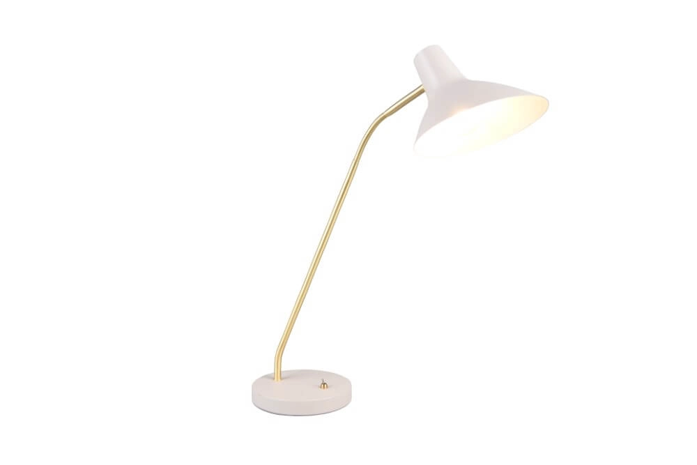 Strakke bureaulamp Traveller wit Trio 4017807613728