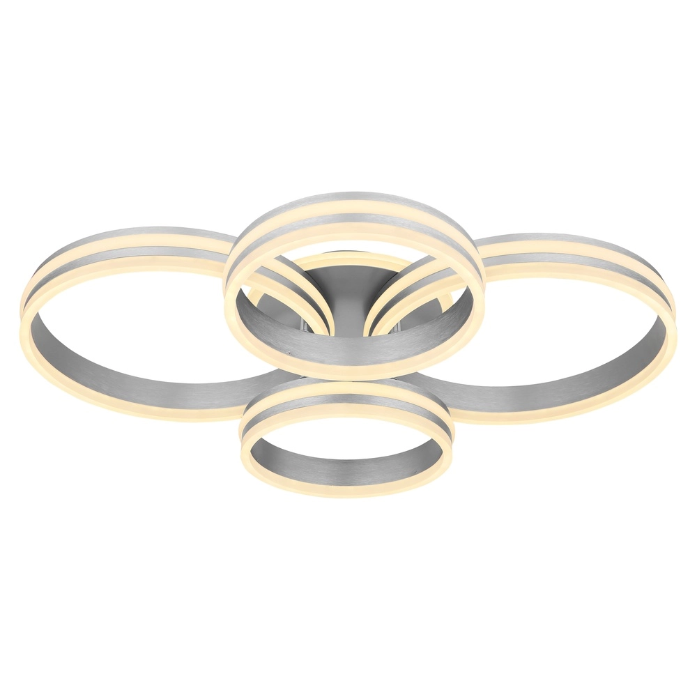 Plafondlamp Rubio grijs 4 ringen Globo 9007371419913