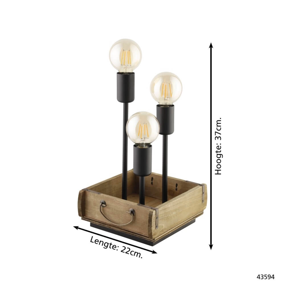 Houten tafellamp Wootton Eglo 9002759435943