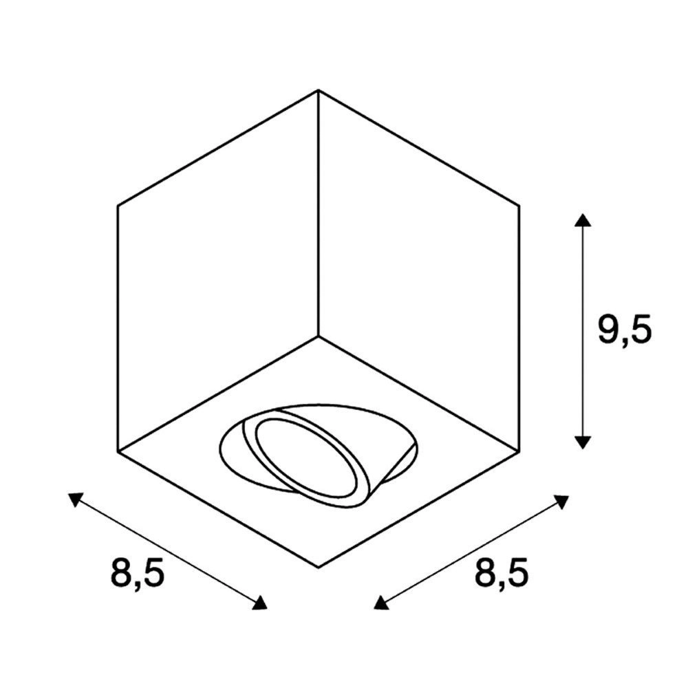 Opbouwspot Triledo Square SLV 4024163160278