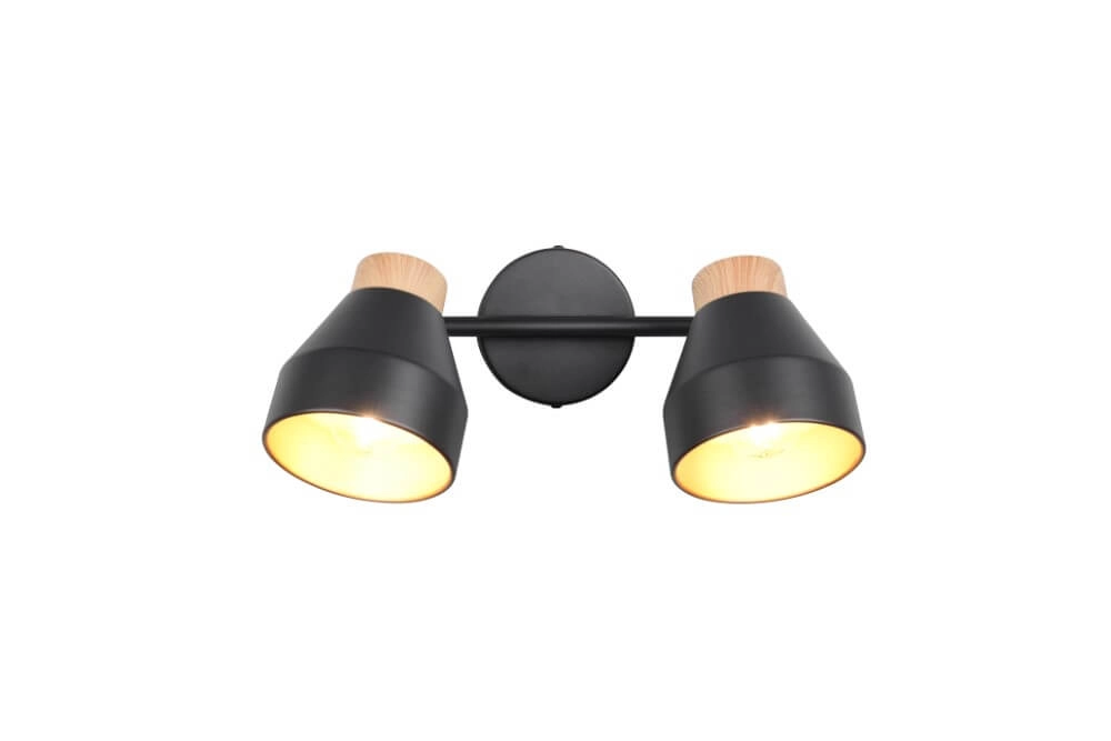 Design plafondlamp 2-lichts Valentin zwart Trio 4017807637410