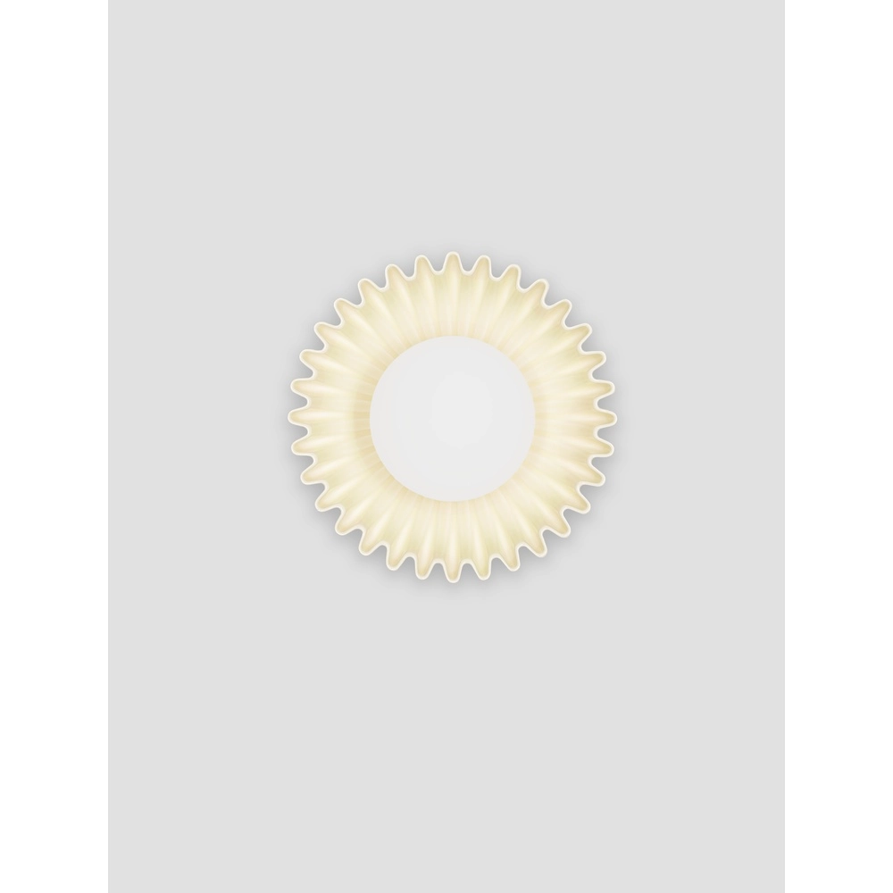 Wandlamp Petel crème met wit glas Lyora 5212017483959