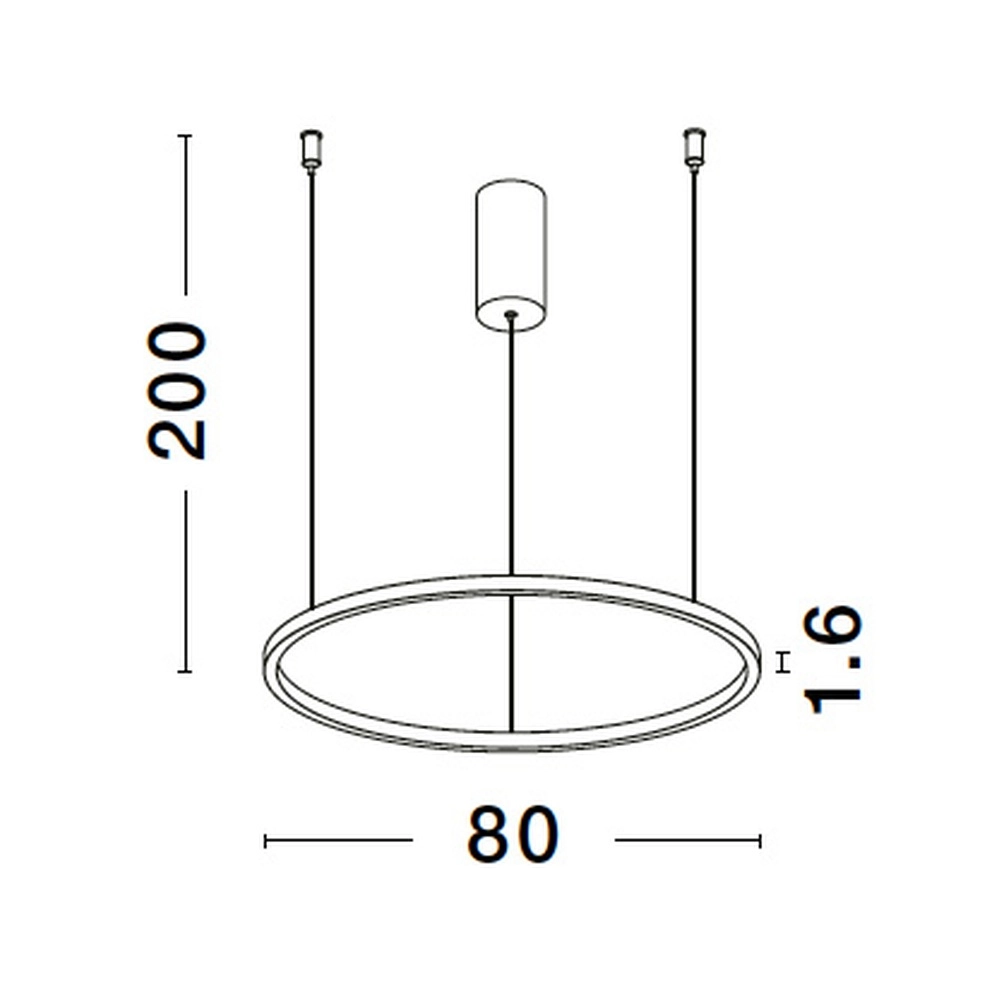 Ronde hanglamp Tarquin zilvergrijs Ø 80cm Lyora 5212017438324