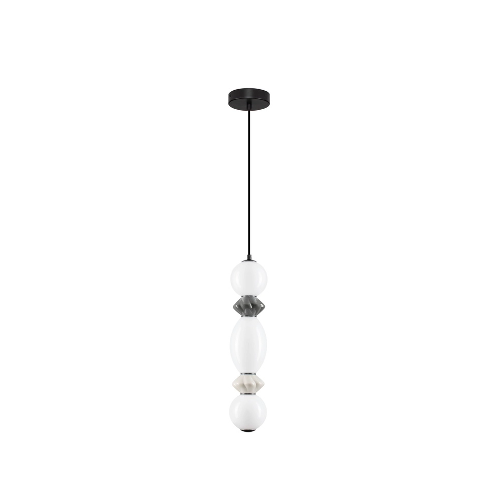Hanglamp Pallina grijs - wit