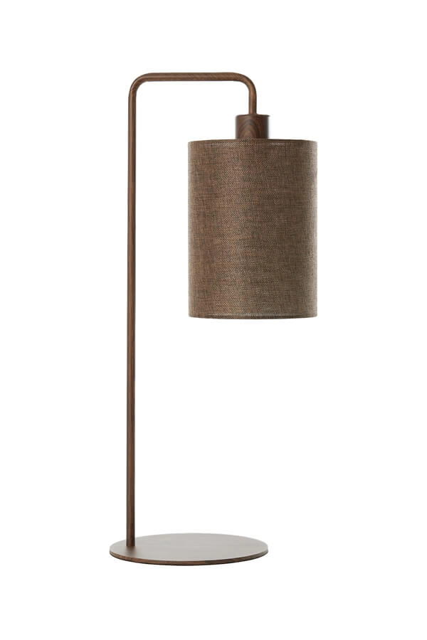 Japandi tafellamp Donio donkere  hout print Light & Living 8717807759582