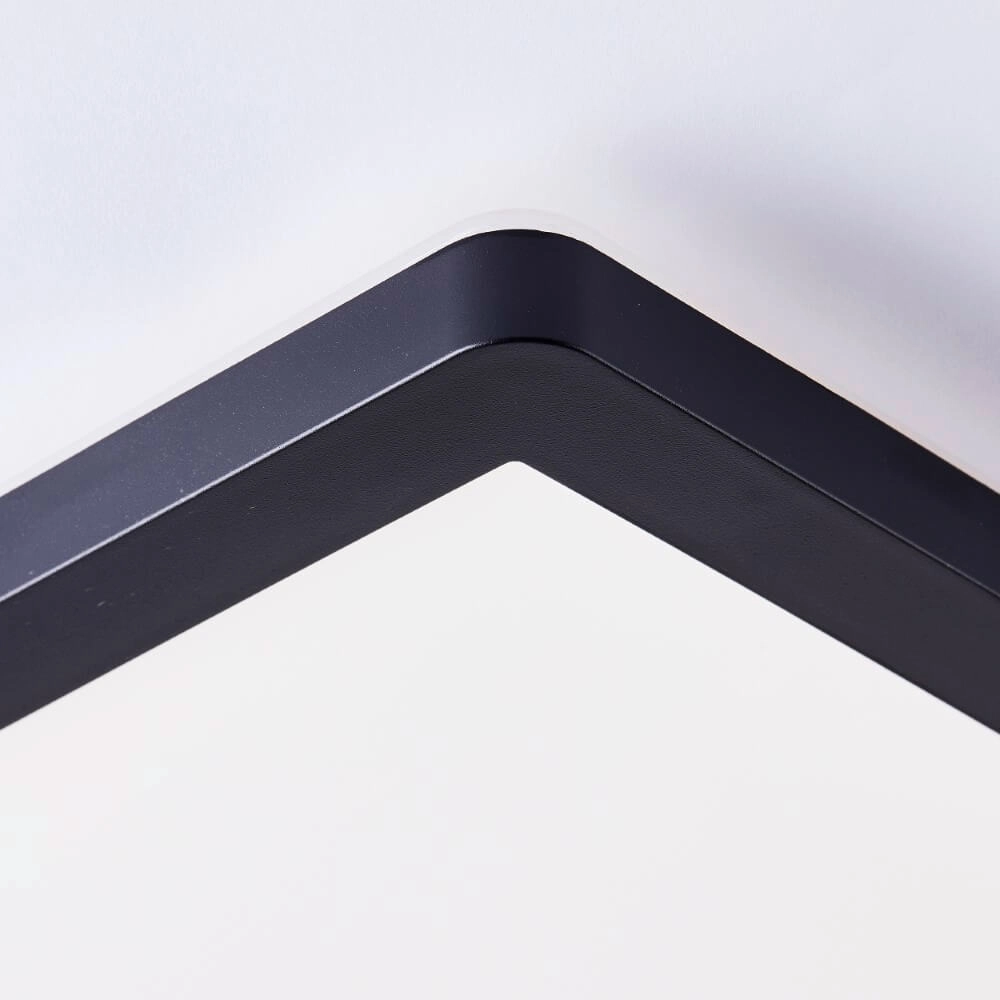 Plafondlamp Milton 42 x 42cm zwart Brilliant 4004353413650