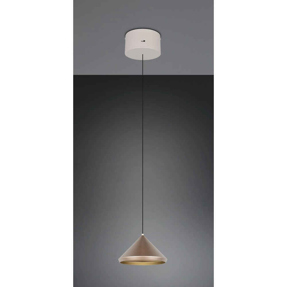 Moderne hanglamp Laguna Ø 18cm koffie bruin Trio 4017807671070