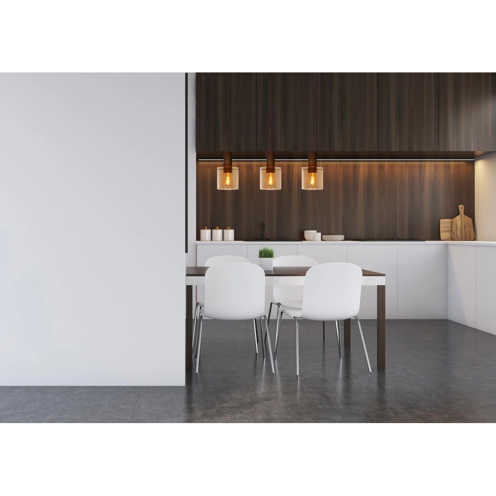 Hanglamp Toledo 3-lichts amber glas Lucide 5411212740854
