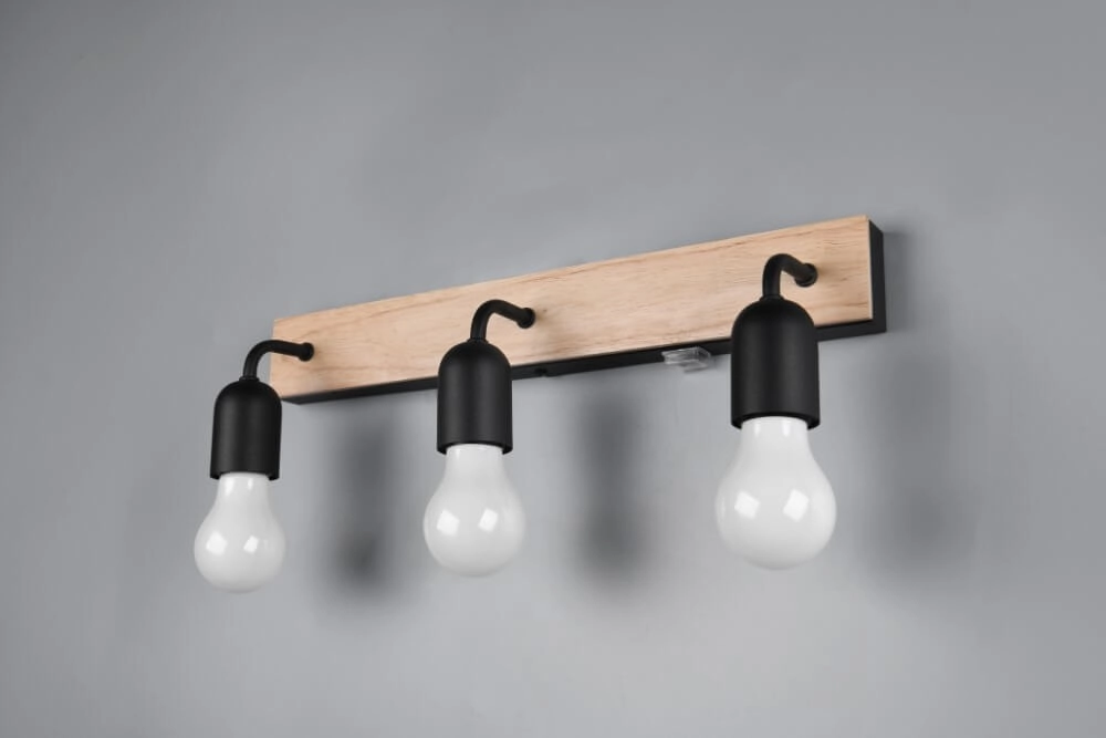 Landelijke badkamer wandlamp Arturo 3x E27 Trio 4017807615685