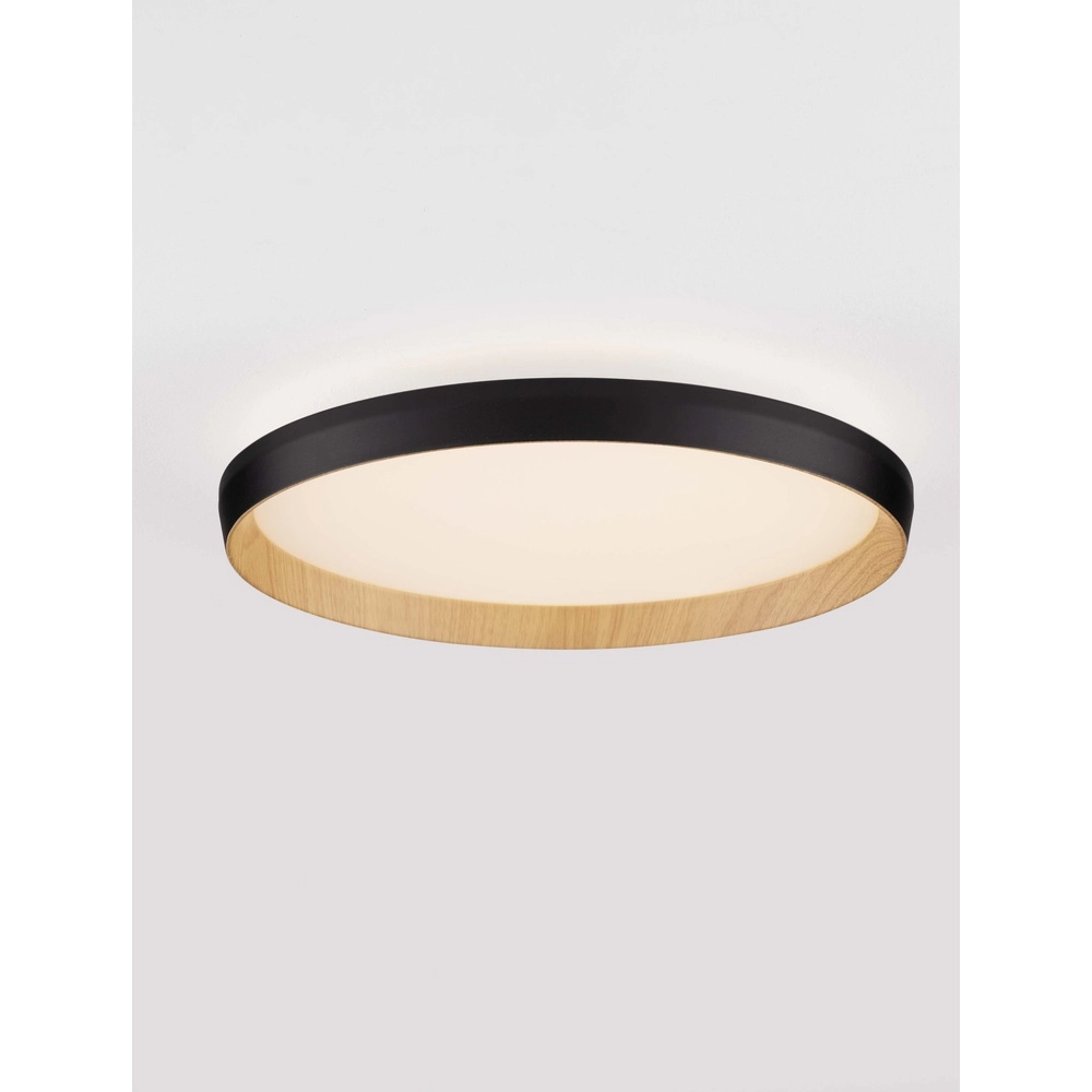 Plafonniere Vomos zwart Ø 40cm Lyora 5212017448767