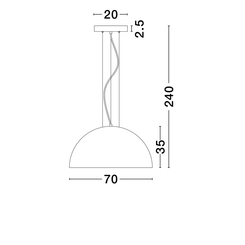 Strakke hanglamp Tholos zwart Ø 70cm Lyora 5212017457882