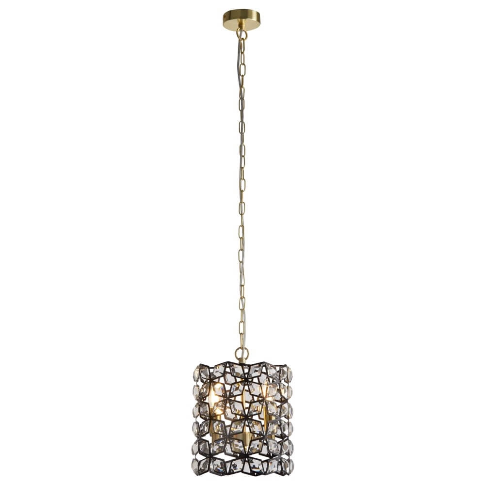 Gouden hanglamp Iris Ø 25cm Searchlight 5053423243627