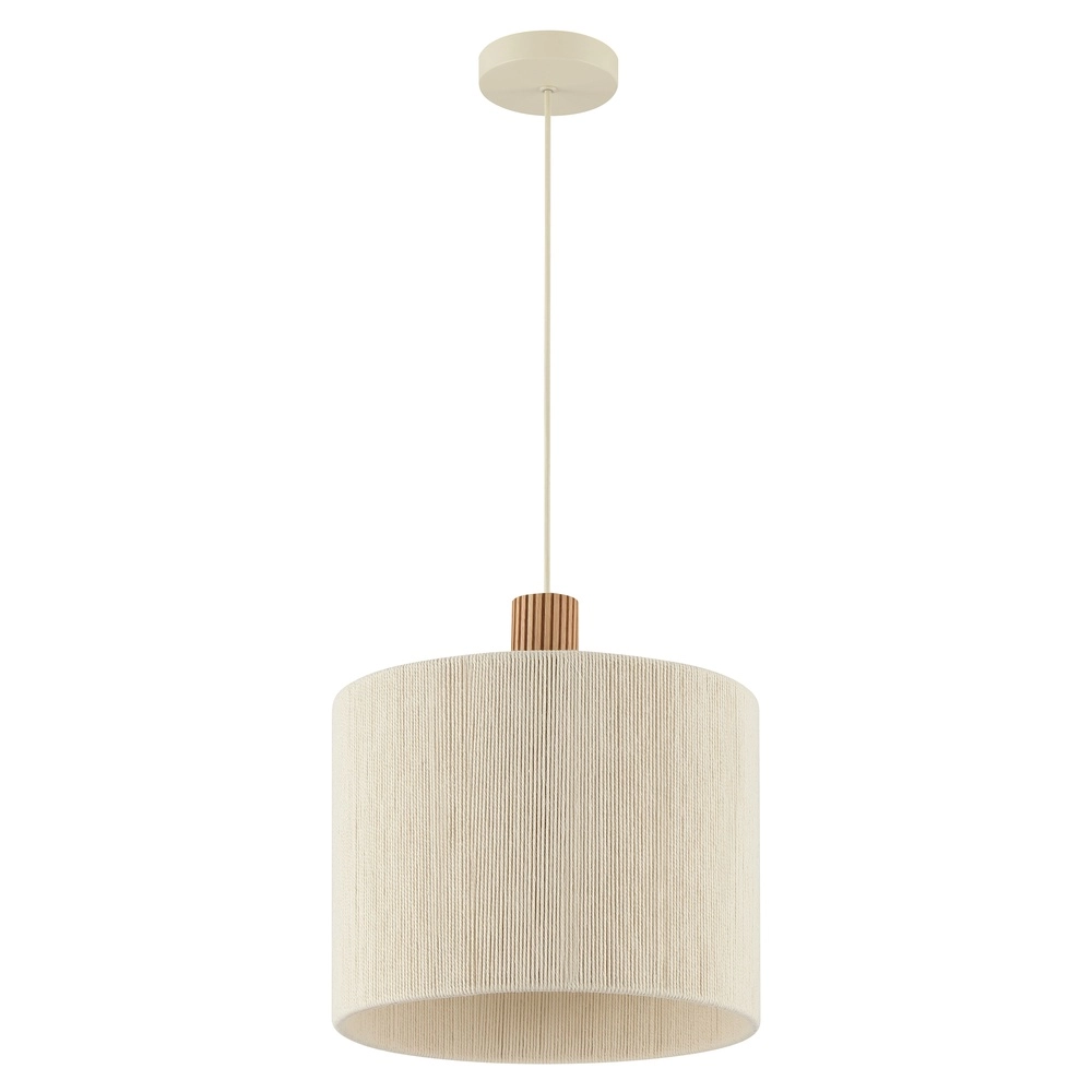 Beige hanglamp Arlo met hout japandi Ø 35cm Brilliant 4004353477089