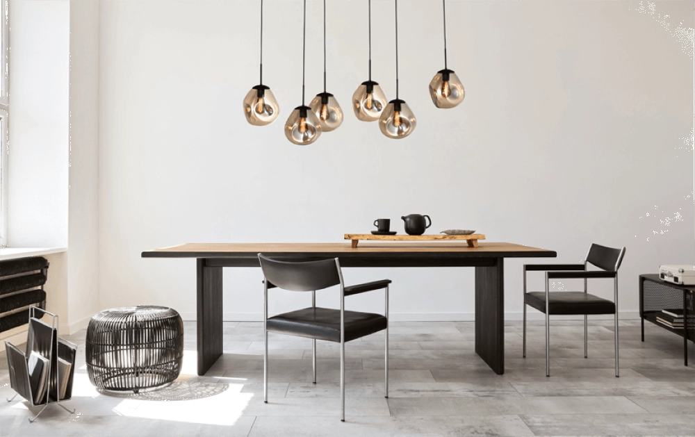 Hanglamp Lava 6x goud glas Ø 24cm Masterlight 8718121286211