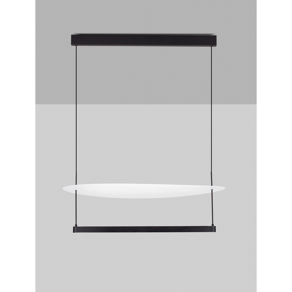Hanglamp Diona Ø 80cm zwart met wit 2700K Lyora 5212017470874