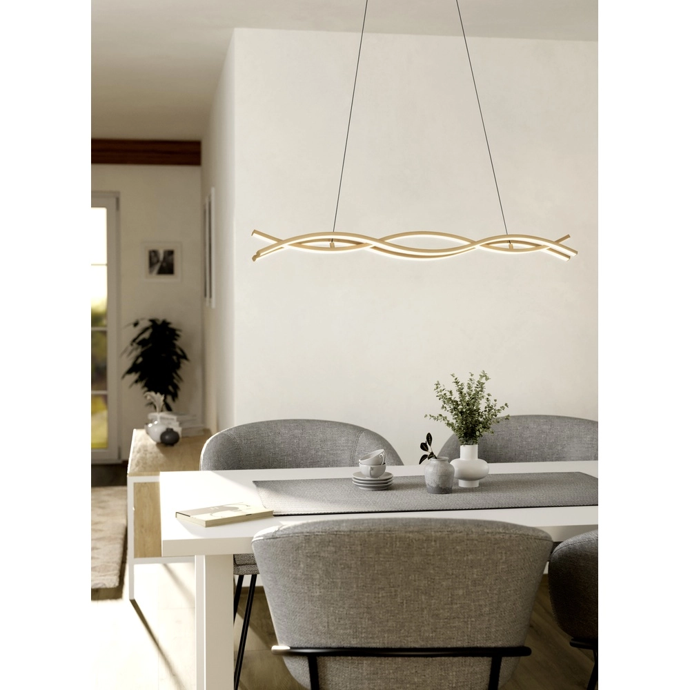 Houtlook led hanglamp Lasana 4 90cm Eglo 9008606310326