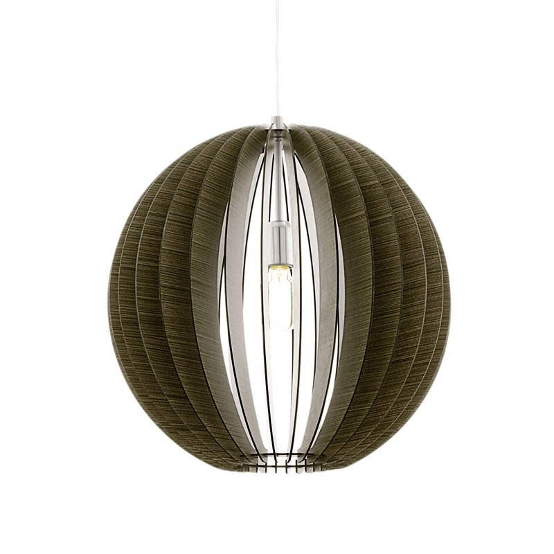 Landelijke hanglamp Cossano 50cm donkerbruin