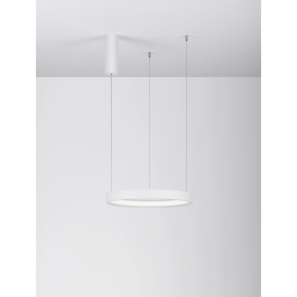 Ronde hanglamp Perrine wit Ø 40cm