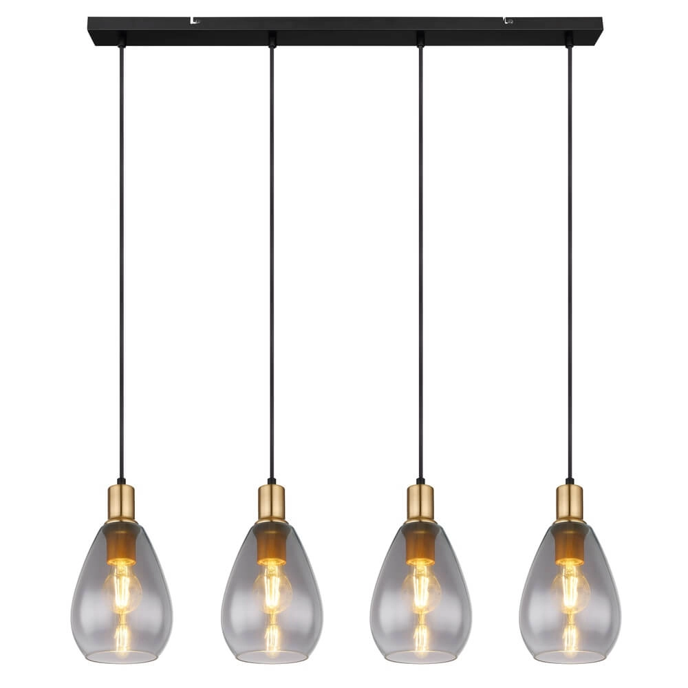 Hanglamp Fanni 4-lichts zwart Globo 9007371436613