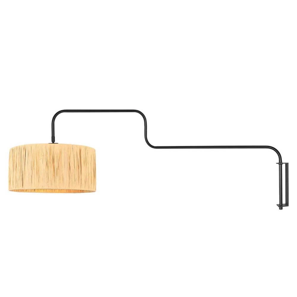 Wandlamp Bloeba zwart met strokleurige kap Steinhauer 8712746177145