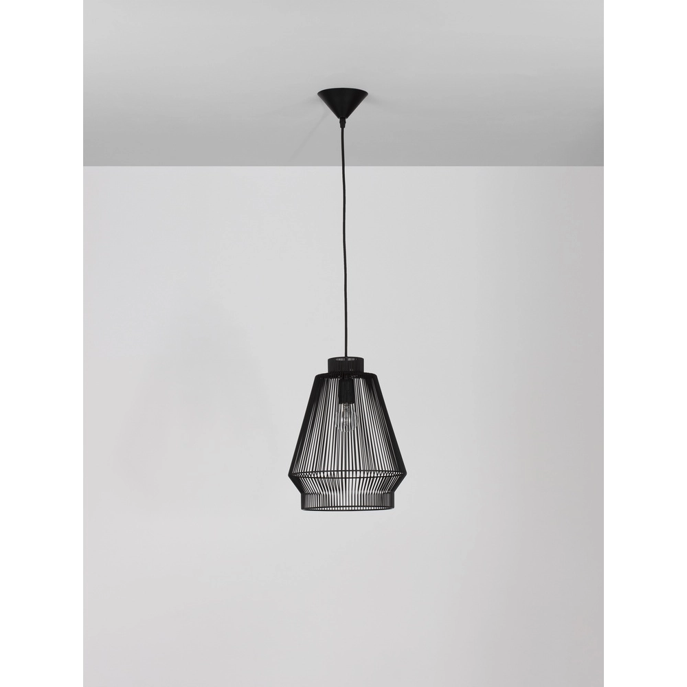 Bohemian hanglamp Bredo Ø 27,5cm zwart Lyora 5212017438898