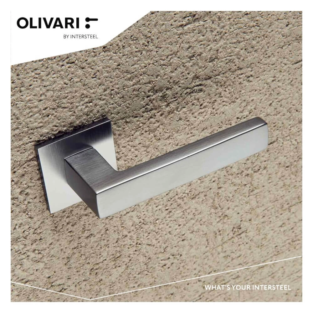 Design deurklink Planet Q mat chroom Olivari 8714186477366