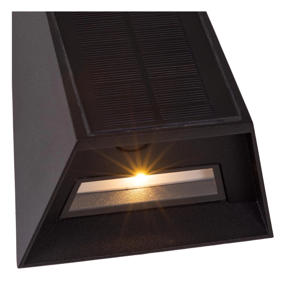 Wandlamp Luton solar zwart Lucide 5411212152107